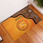Custom Perth Scorchers Rubber Doormat Indigenous Art - Grunge Style