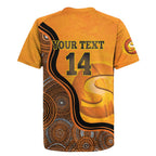 Custom Perth Scorchers Rugby Jersey Indigenous Art - Grunge Style