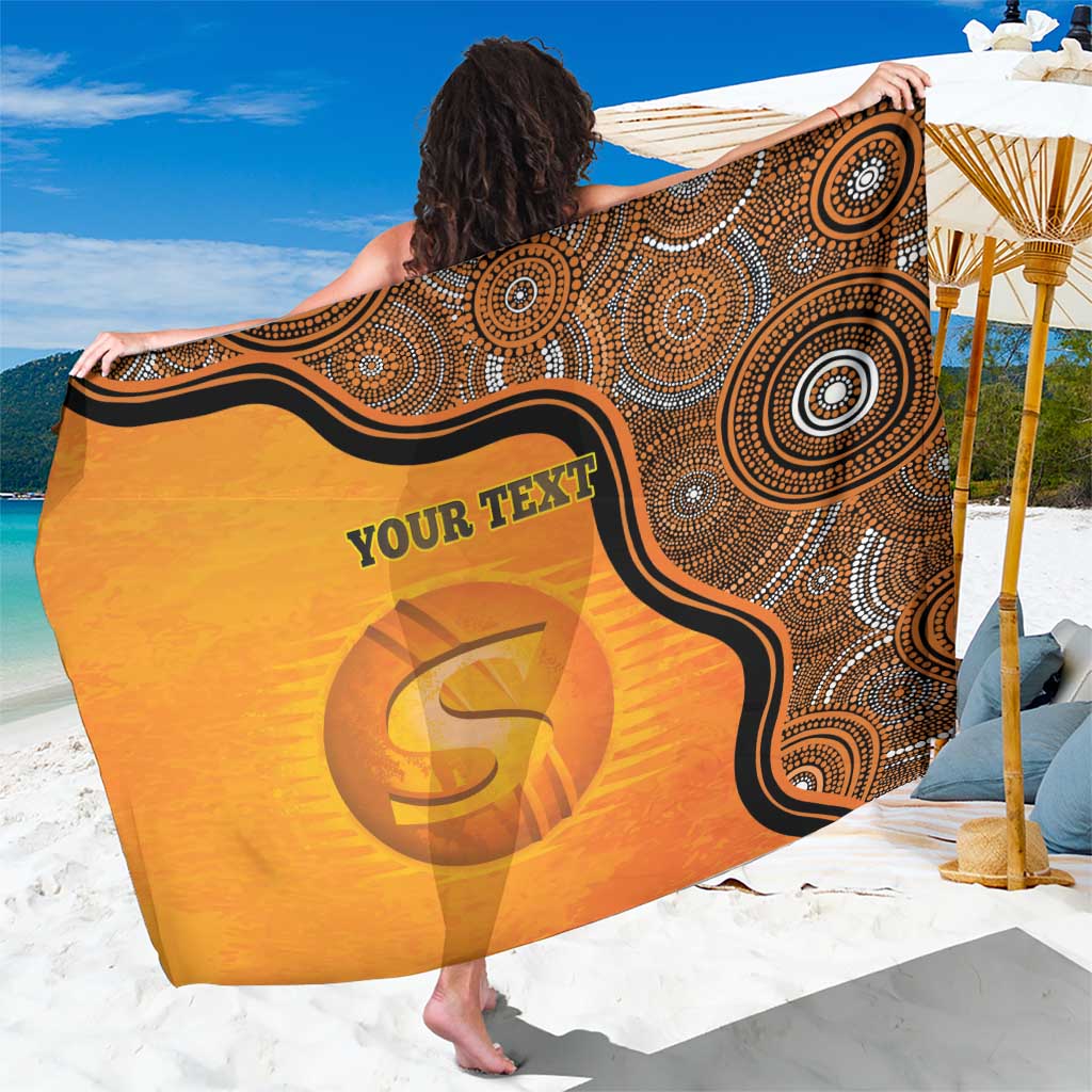 Custom Perth Scorchers Sarong Indigenous Art - Grunge Style