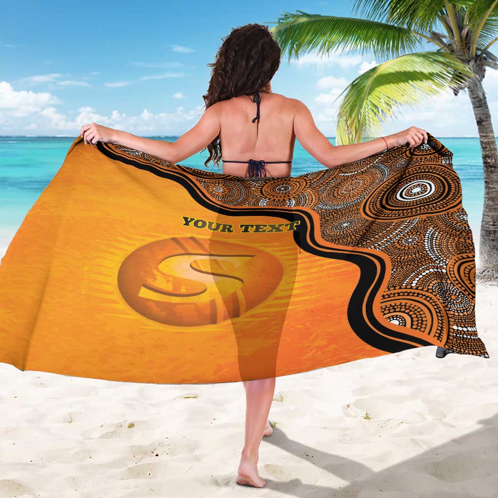 Custom Perth Scorchers Sarong Indigenous Art - Grunge Style