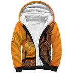 Custom Perth Scorchers Sherpa Hoodie Indigenous Art - Grunge Style