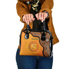 Custom Perth Scorchers Shoulder Handbag Indigenous Art - Grunge Style