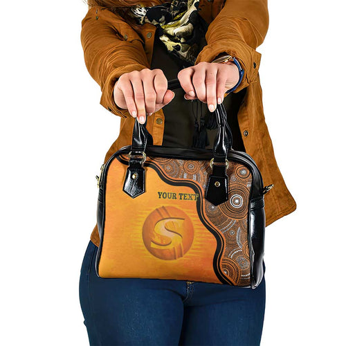 Custom Perth Scorchers Shoulder Handbag Indigenous Art - Grunge Style