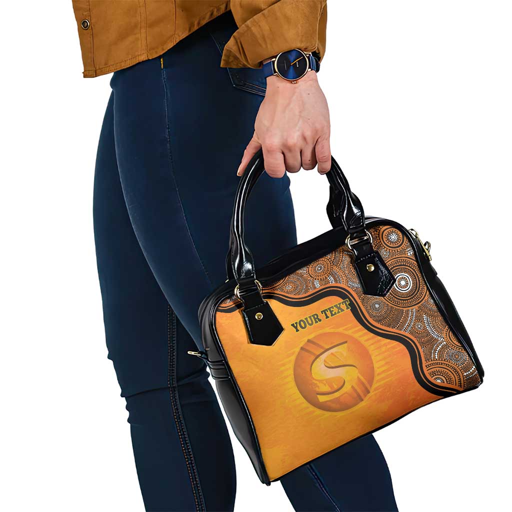 Custom Perth Scorchers Shoulder Handbag Indigenous Art - Grunge Style