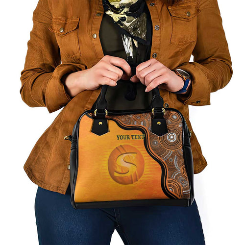 Custom Perth Scorchers Shoulder Handbag Indigenous Art - Grunge Style