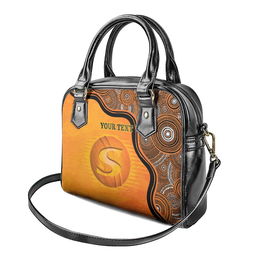 Custom Perth Scorchers Shoulder Handbag Indigenous Art - Grunge Style