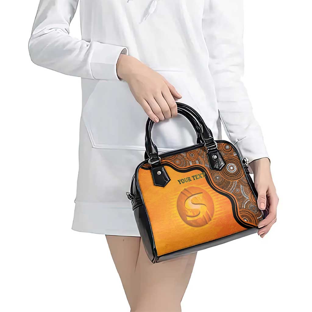Custom Perth Scorchers Shoulder Handbag Indigenous Art - Grunge Style