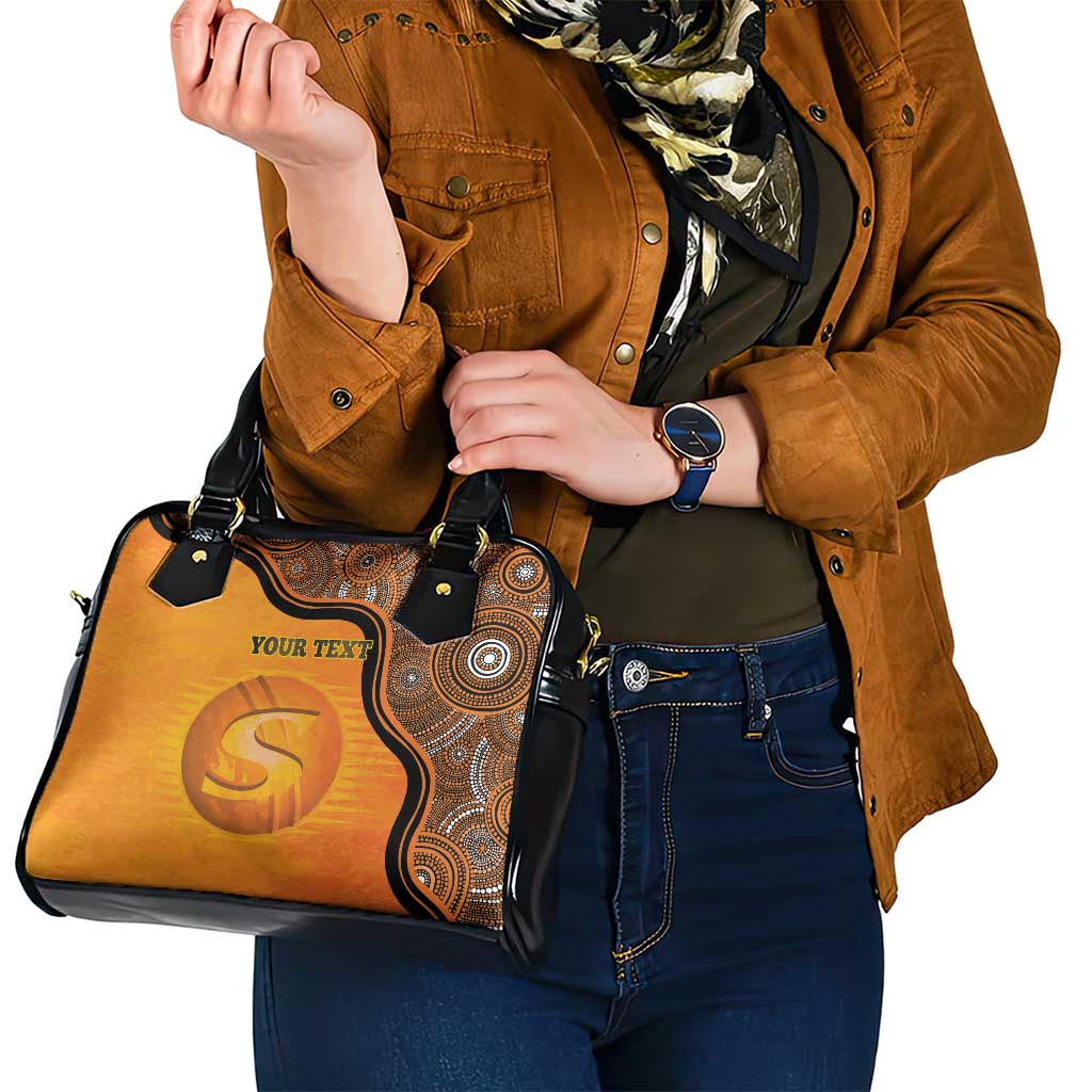 Custom Perth Scorchers Shoulder Handbag Indigenous Art - Grunge Style