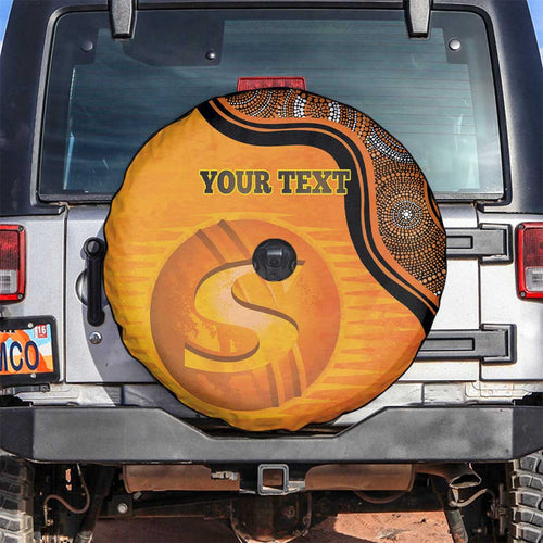 Custom Perth Scorchers Spare Tire Cover Indigenous Art - Grunge Style
