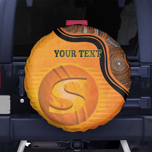 Custom Perth Scorchers Spare Tire Cover Indigenous Art - Grunge Style