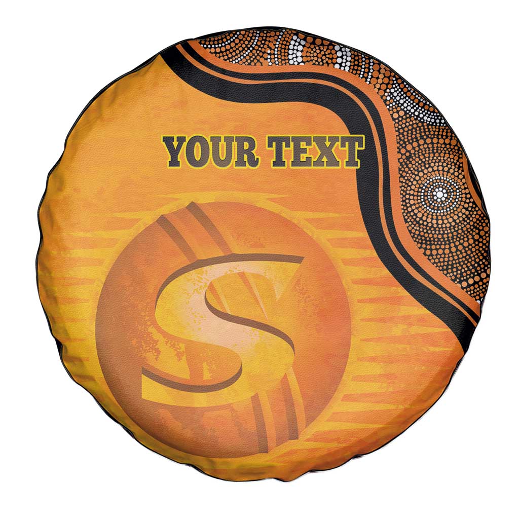 Custom Perth Scorchers Spare Tire Cover Indigenous Art - Grunge Style