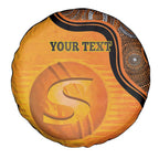 Custom Perth Scorchers Spare Tire Cover Indigenous Art - Grunge Style