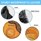 Custom Perth Scorchers Spare Tire Cover Indigenous Art - Grunge Style