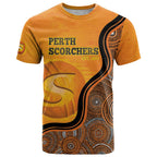 Custom Perth Scorchers T Shirt Indigenous Art - Grunge Style
