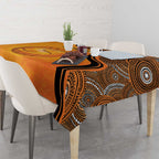 Custom Perth Scorchers Tablecloth Indigenous Art - Grunge Style
