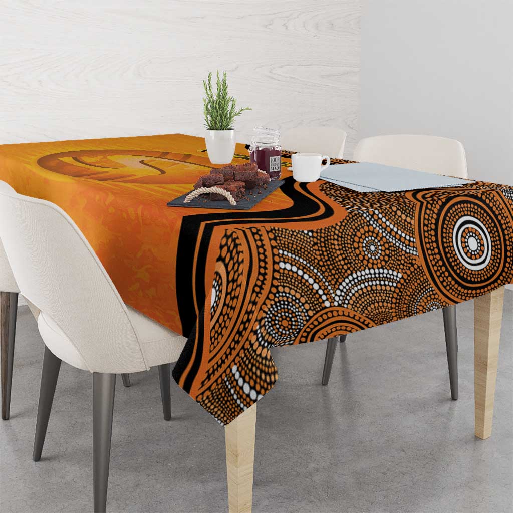 Custom Perth Scorchers Tablecloth Indigenous Art - Grunge Style