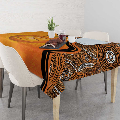 Custom Perth Scorchers Tablecloth Indigenous Art - Grunge Style