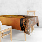 Custom Perth Scorchers Tablecloth Indigenous Art - Grunge Style