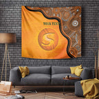 Custom Perth Scorchers Tapestry Indigenous Art - Grunge Style