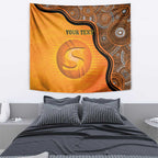 Custom Perth Scorchers Tapestry Indigenous Art - Grunge Style