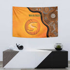 Custom Perth Scorchers Tapestry Indigenous Art - Grunge Style