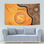 Custom Perth Scorchers Tapestry Indigenous Art - Grunge Style