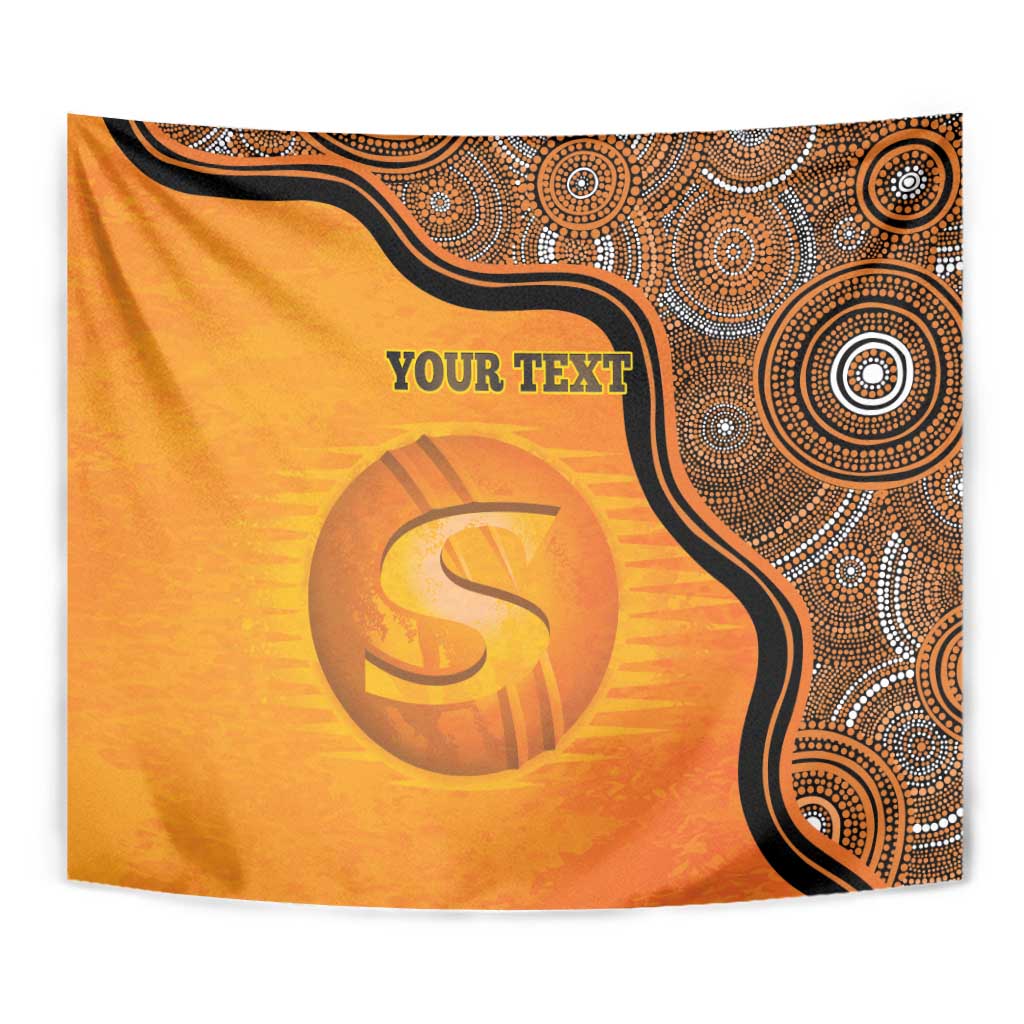 Custom Perth Scorchers Tapestry Indigenous Art - Grunge Style