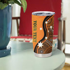 Custom Perth Scorchers Tumbler Cup Indigenous Art - Grunge Style