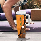 Custom Perth Scorchers Tumbler With Handle Indigenous Art - Grunge Style