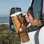 Custom Perth Scorchers Tumbler With Handle Indigenous Art - Grunge Style