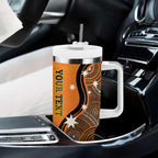 Custom Perth Scorchers Tumbler With Handle Indigenous Art - Grunge Style