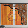 Custom Perth Scorchers Window Curtain Indigenous Art - Grunge Style