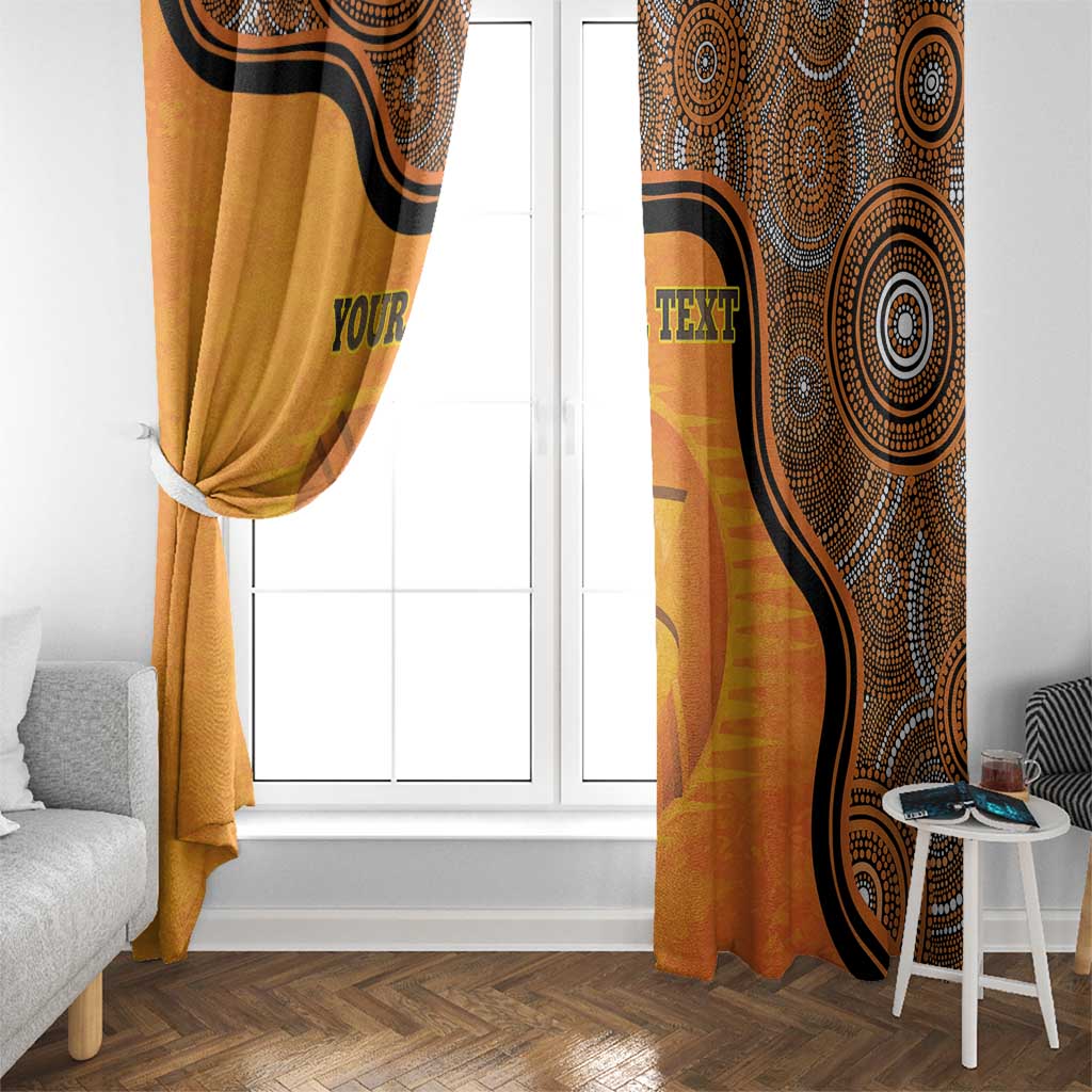 Custom Perth Scorchers Window Curtain Indigenous Art - Grunge Style