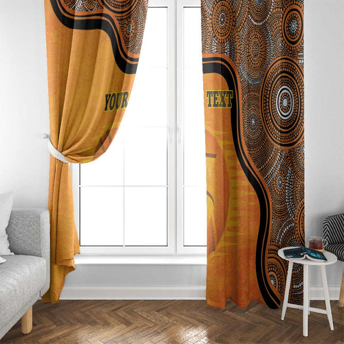 Custom Perth Scorchers Window Curtain Indigenous Art - Grunge Style