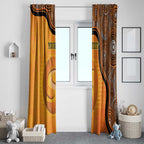 Custom Perth Scorchers Window Curtain Indigenous Art - Grunge Style