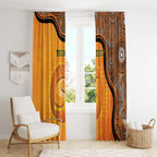 Custom Perth Scorchers Window Curtain Indigenous Art - Grunge Style