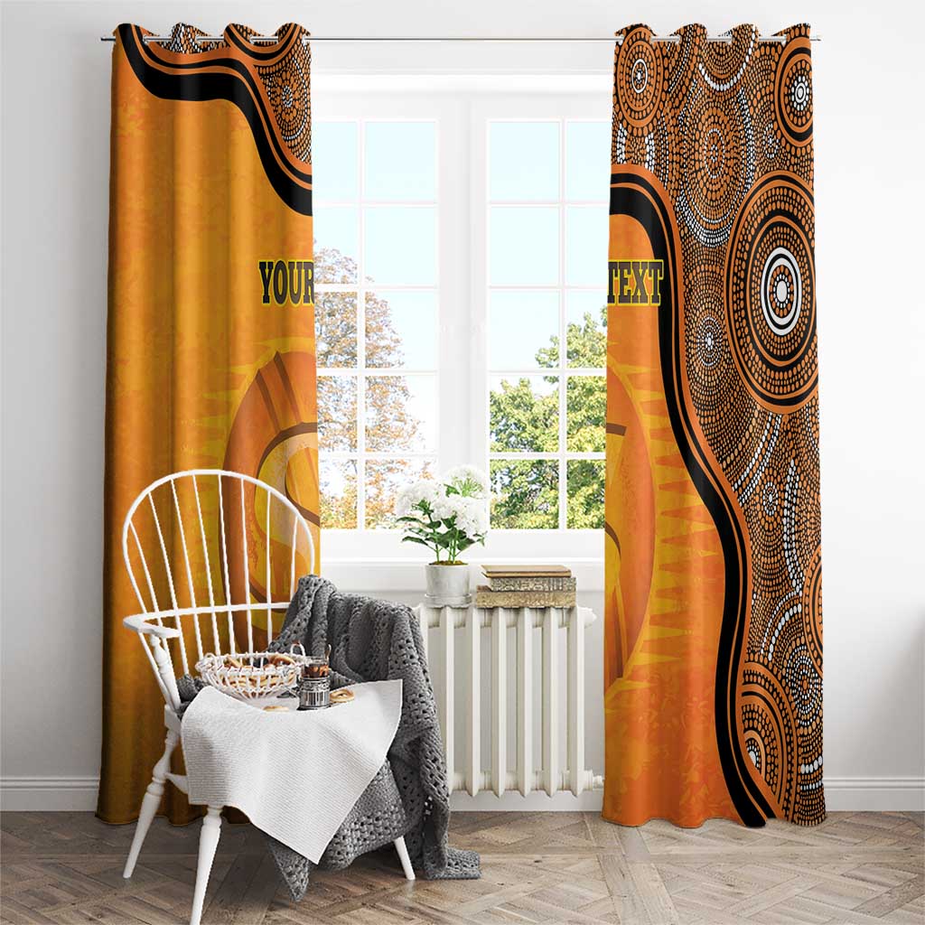 Custom Perth Scorchers Window Curtain Indigenous Art - Grunge Style
