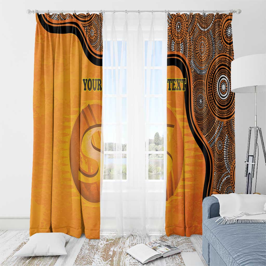 Custom Perth Scorchers Window Curtain Indigenous Art - Grunge Style