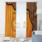 Custom Perth Scorchers Window Curtain Indigenous Art - Grunge Style