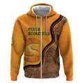 Custom Perth Scorchers Zip Hoodie Indigenous Art - Grunge Style