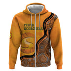 Custom Perth Scorchers Zip Hoodie Indigenous Art - Grunge Style