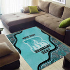 Custom Brisbane Heat Area Rug Indigenous Art - Grunge Style