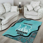 Custom Brisbane Heat Area Rug Indigenous Art - Grunge Style