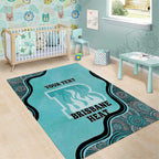 Custom Brisbane Heat Area Rug Indigenous Art - Grunge Style