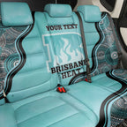 Custom Brisbane Heat Back Car Seat Cover Indigenous Art - Grunge Style