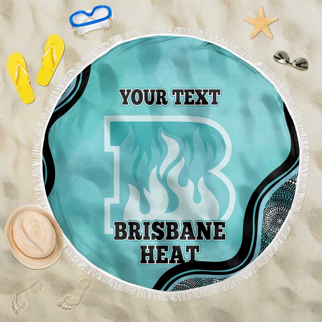 Custom Brisbane Heat Beach Blanket Indigenous Art - Grunge Style