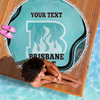 Custom Brisbane Heat Beach Blanket Indigenous Art - Grunge Style