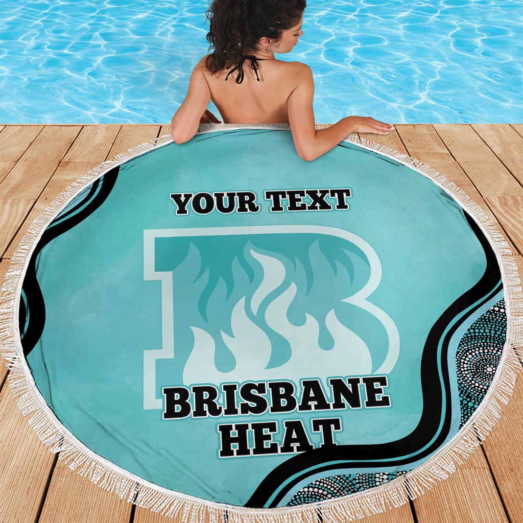 Custom Brisbane Heat Beach Blanket Indigenous Art - Grunge Style
