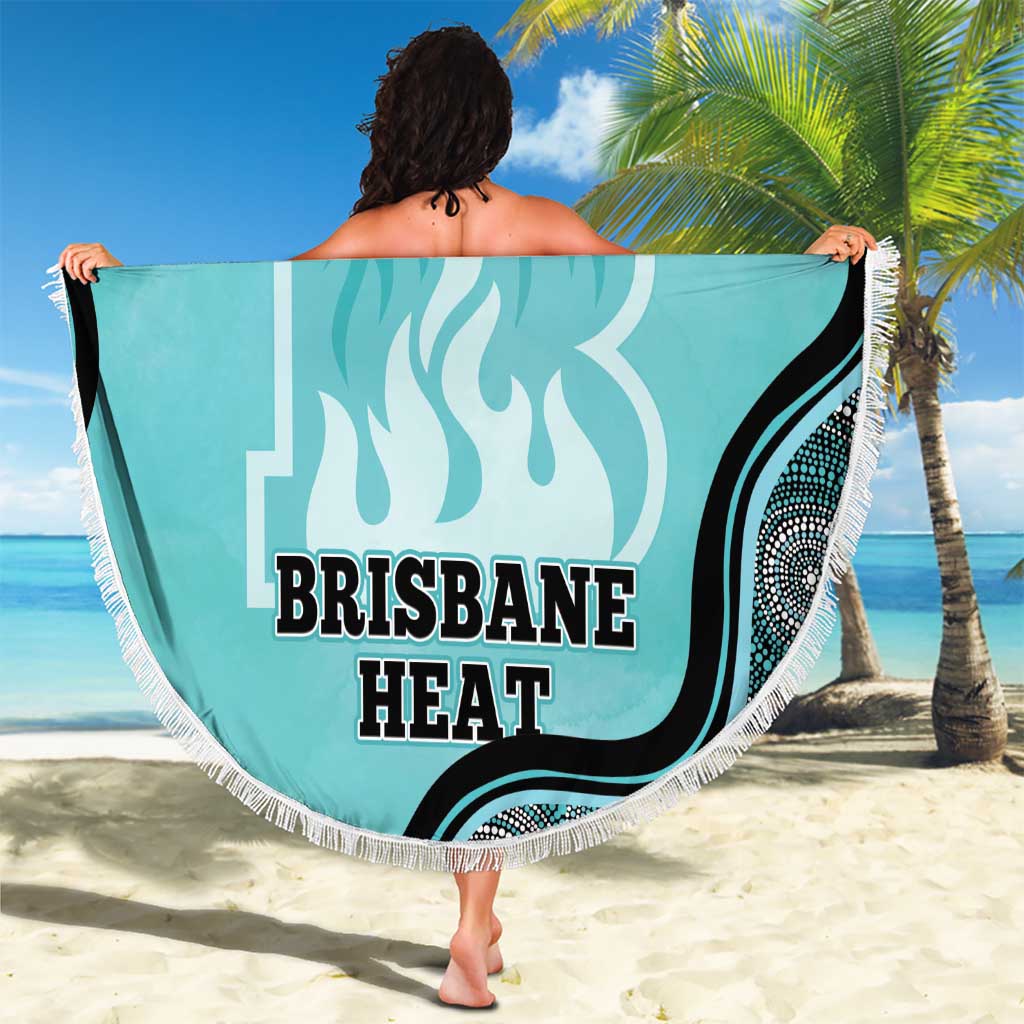 Custom Brisbane Heat Beach Blanket Indigenous Art - Grunge Style