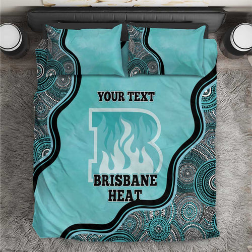 Custom Brisbane Heat Bedding Set Indigenous Art - Grunge Style